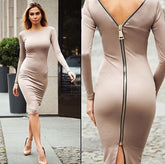 Bodycon dress clothing slim sexy club long sleeve black dress party vestidos